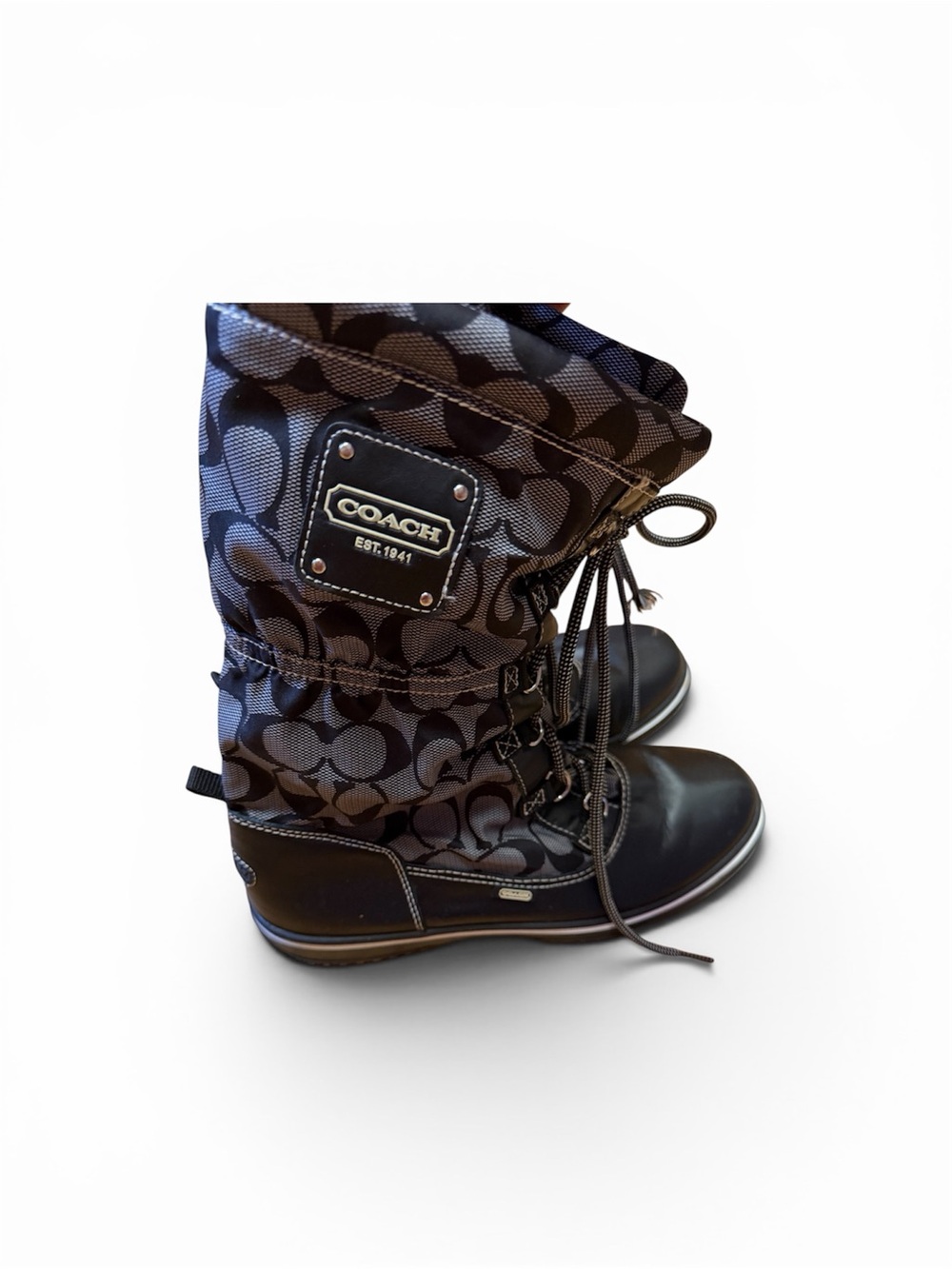 COACH Signature Shaine Snow Boots Size 8.5